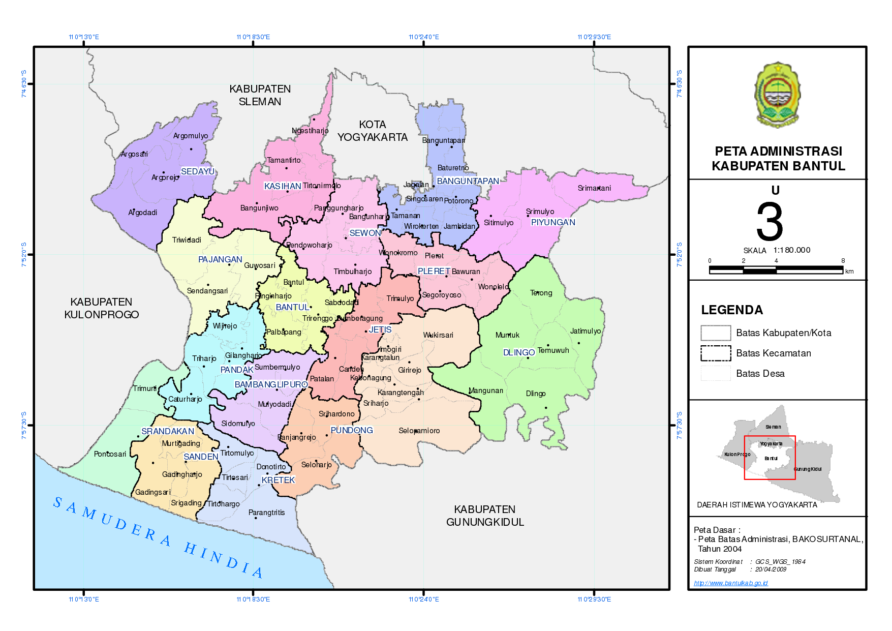 Yogyakarta Map Jogjakarta Map Peta Jogja Peta Yogya